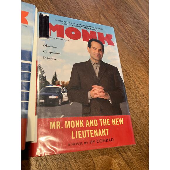 Mr. Monk Book Lot of (2) Hardcover Ex-libris, Gets on Board, Lieutenant - Picture 3 of 7